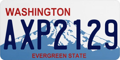 WA license plate AXP2129