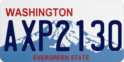 WA license plate AXP2130