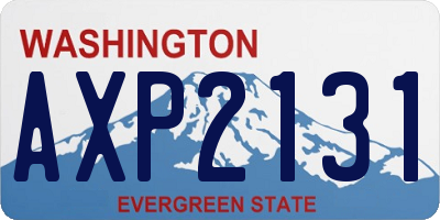 WA license plate AXP2131