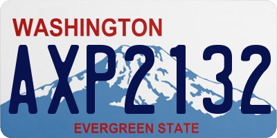 WA license plate AXP2132