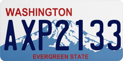 WA license plate AXP2133
