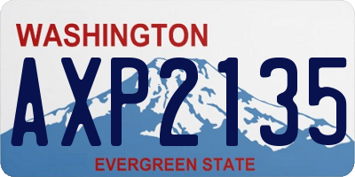 WA license plate AXP2135
