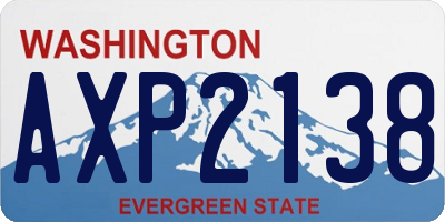 WA license plate AXP2138