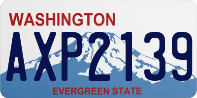 WA license plate AXP2139