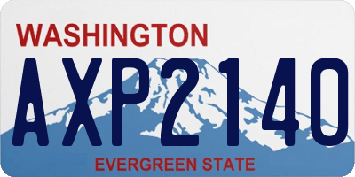 WA license plate AXP2140