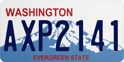 WA license plate AXP2141