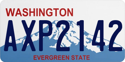 WA license plate AXP2142