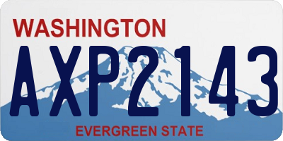 WA license plate AXP2143