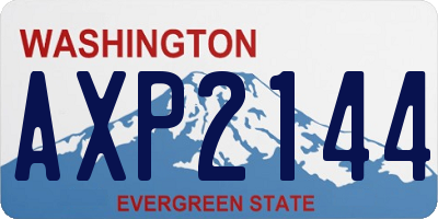 WA license plate AXP2144