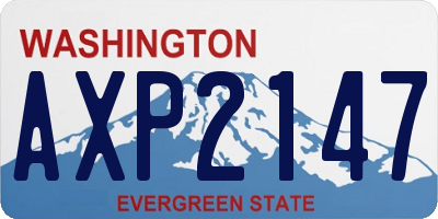 WA license plate AXP2147
