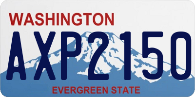WA license plate AXP2150