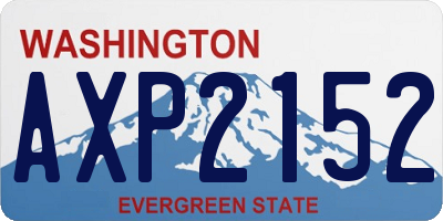 WA license plate AXP2152