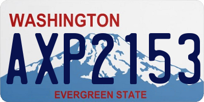 WA license plate AXP2153