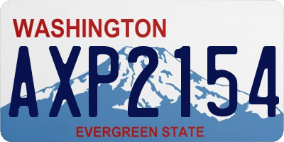 WA license plate AXP2154