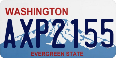 WA license plate AXP2155