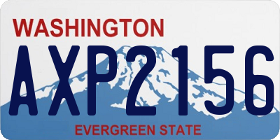 WA license plate AXP2156