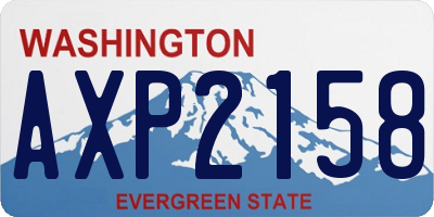 WA license plate AXP2158