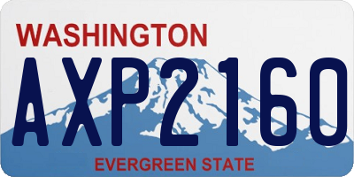 WA license plate AXP2160