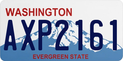 WA license plate AXP2161