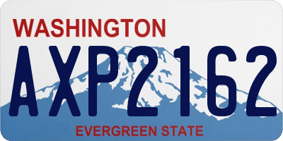 WA license plate AXP2162