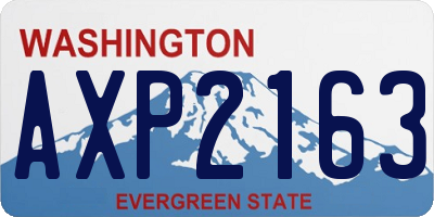 WA license plate AXP2163