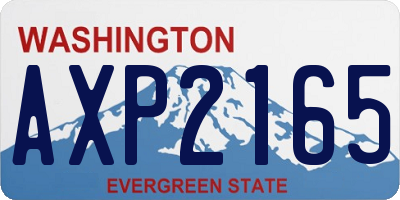 WA license plate AXP2165