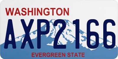 WA license plate AXP2166