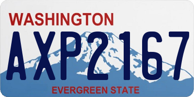 WA license plate AXP2167