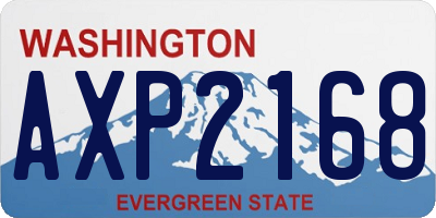 WA license plate AXP2168
