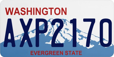 WA license plate AXP2170