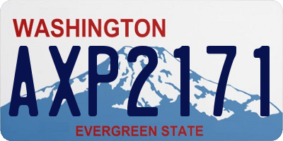 WA license plate AXP2171