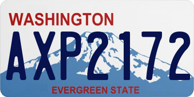 WA license plate AXP2172