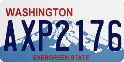 WA license plate AXP2176