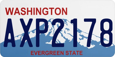 WA license plate AXP2178
