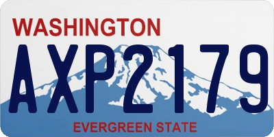 WA license plate AXP2179