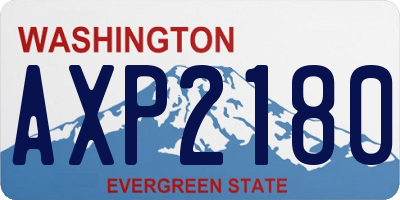 WA license plate AXP2180
