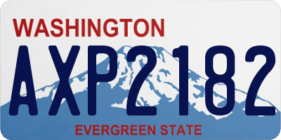 WA license plate AXP2182