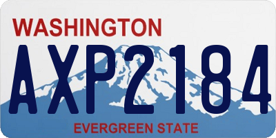 WA license plate AXP2184
