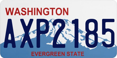 WA license plate AXP2185