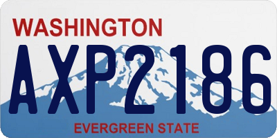 WA license plate AXP2186