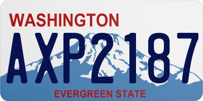 WA license plate AXP2187
