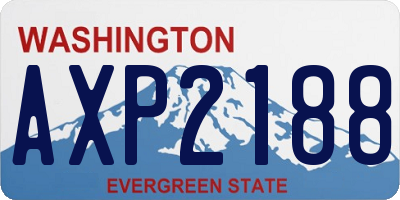WA license plate AXP2188