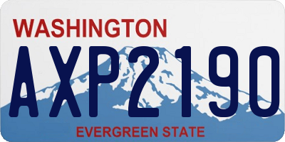WA license plate AXP2190