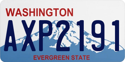 WA license plate AXP2191