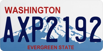 WA license plate AXP2192