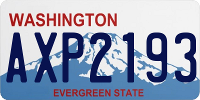 WA license plate AXP2193