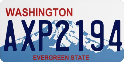 WA license plate AXP2194