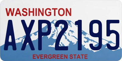 WA license plate AXP2195