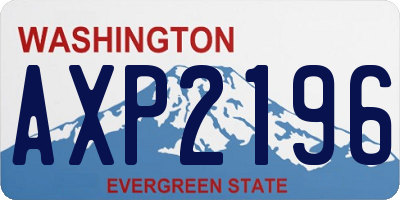 WA license plate AXP2196