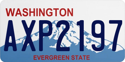 WA license plate AXP2197